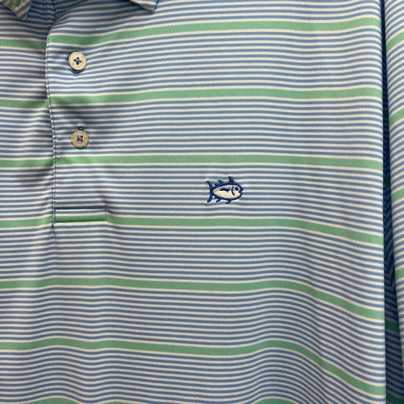 Southern Tide Club Golf Shirt XL Blue and Green - Picture 2 of 4